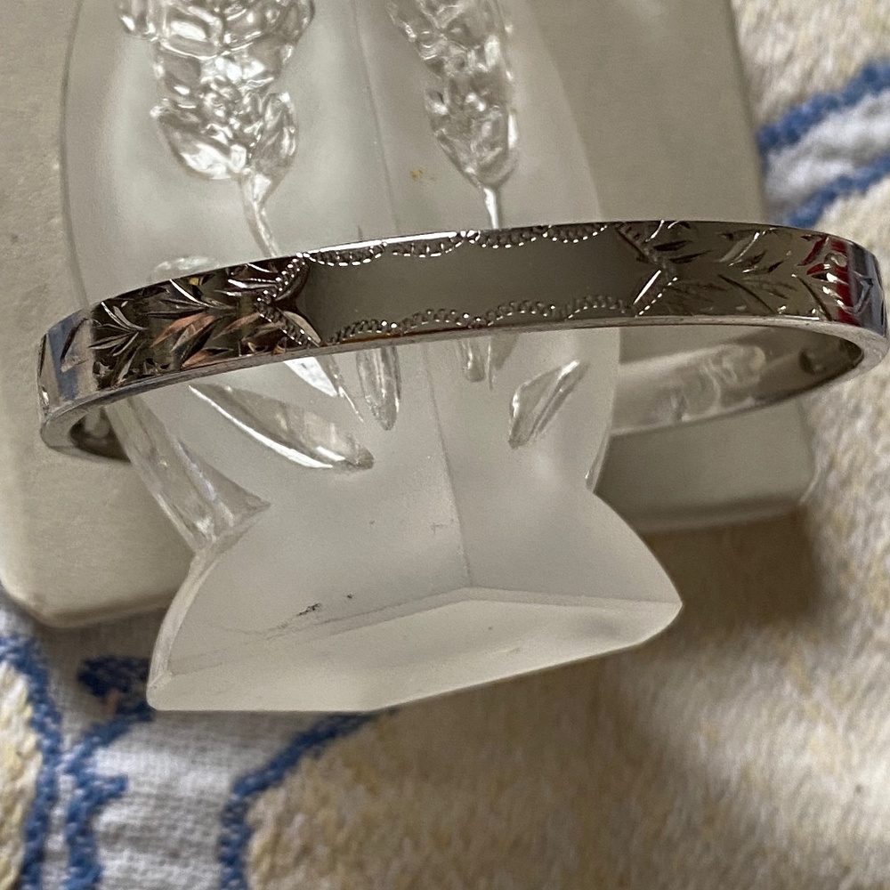 Walter E. Hayward I WEH I Sterling Etched Bracelet
